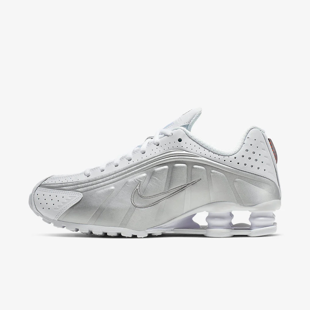 The Nike Shox R4 “White Metallic” is slated for release on April 16