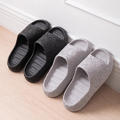 Fashion Cartoon Animal Home Slippers New Thick-soled Non-slip Floor Bathroom Slippers For Women Men Casual Couple House Shoes
